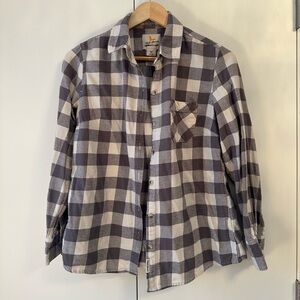 100% Cotton Grey and White Field & Stream Flannel
